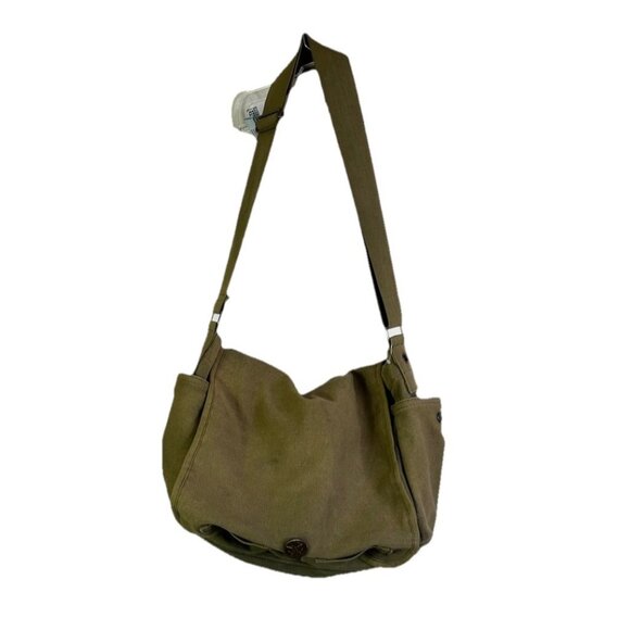 Vintage Y2K Faded Canvas Messenger Briefcase Book Bag Grunge - Picture 1 of 9